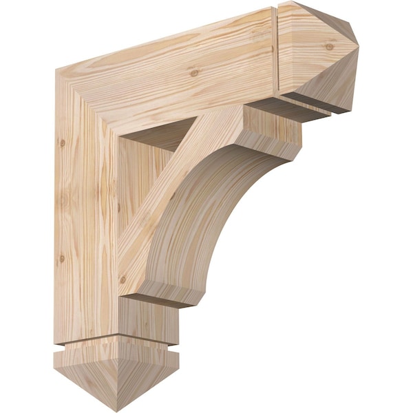 Ekena Millwork Legacy Arts & Crafts Smooth Bracket, Douglas Fir, 5 1/2"W x 22"D x 22"H BKT06X22X22LEC03SDF - main